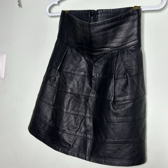 Philipp Plein Leather Mini Skirt - Picture 4 of 12